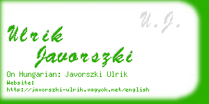 ulrik javorszki business card